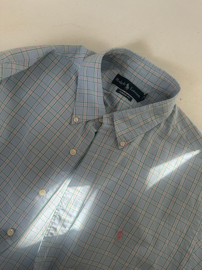 RALPH LAUREN pink and blue shirt