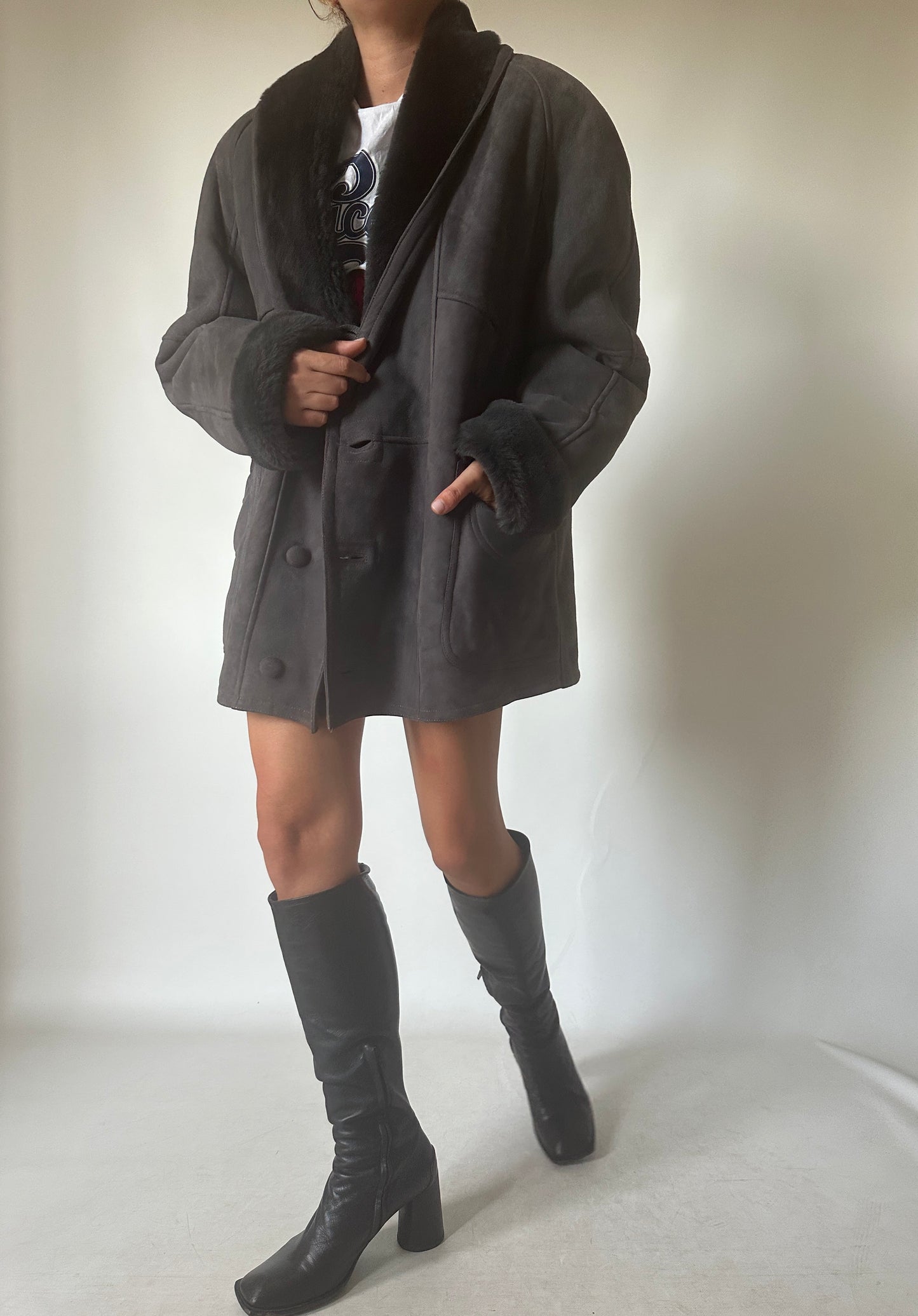 Antracite perfect Shearling