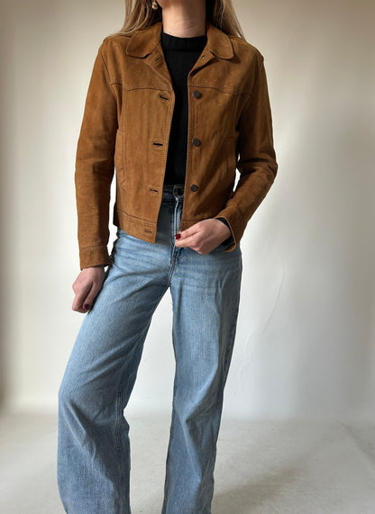 Petite suede casual jacket