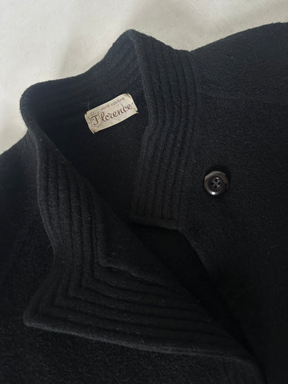 Haute couture black coat