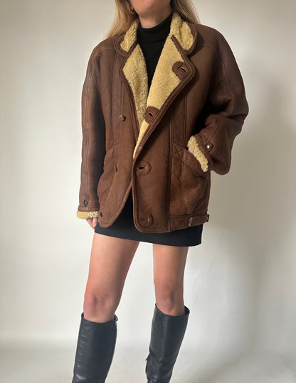 Chocolate aviator Shearling