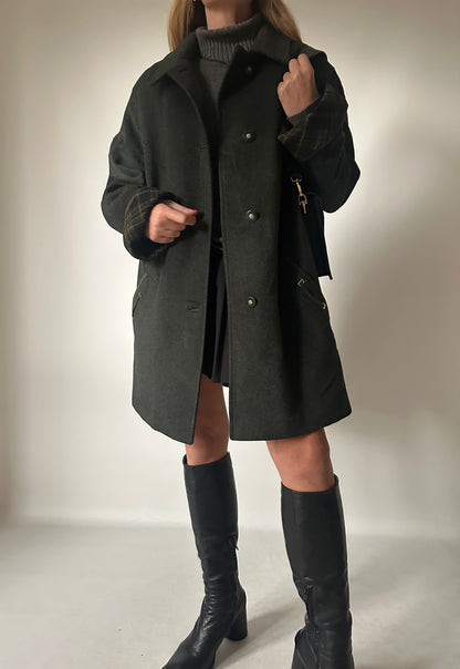 Wool and alpaca green loden