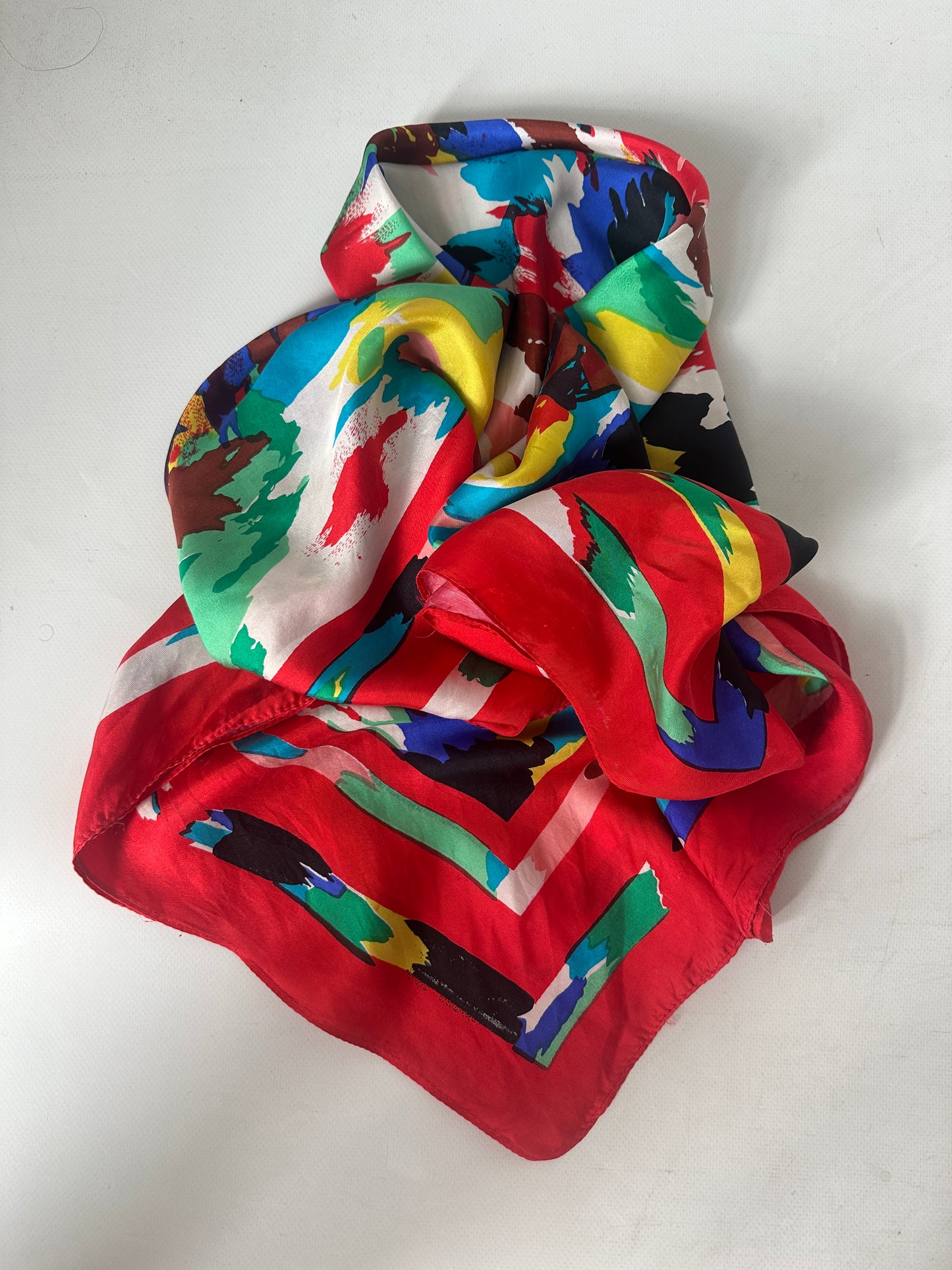 Foulard stampa astratta pura seta