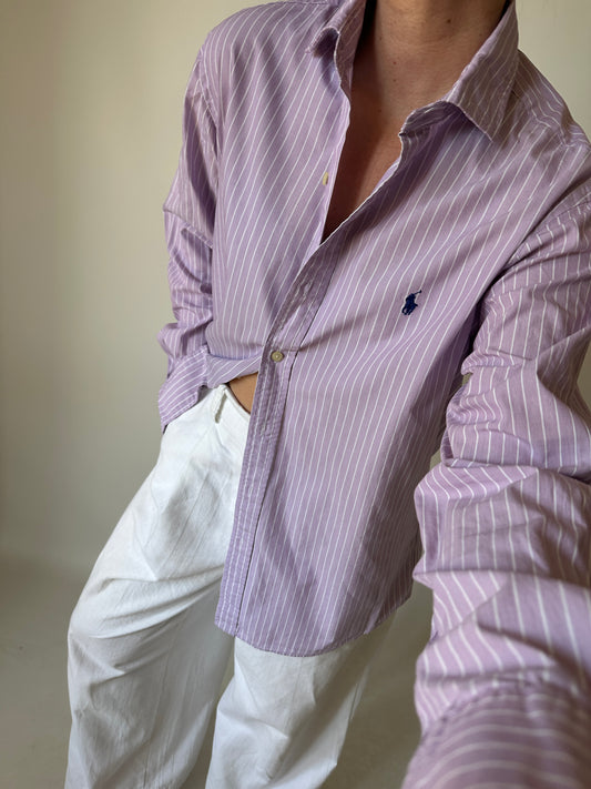 RALPH LAUREN pink striped shirt