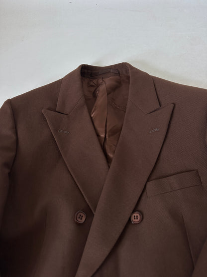 Chocolate light wool blazer