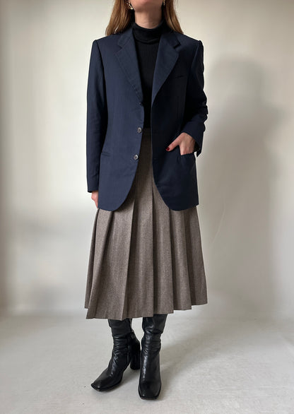 Made in Italy light wool navy blazer