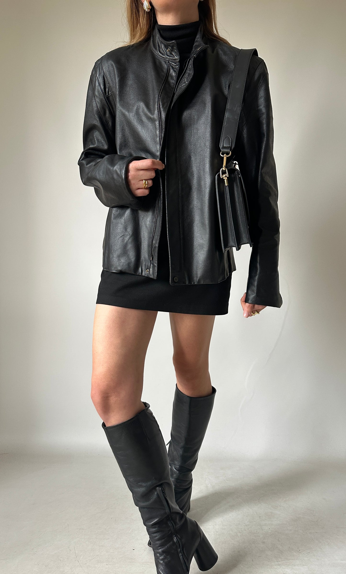 Genderless leather jacket