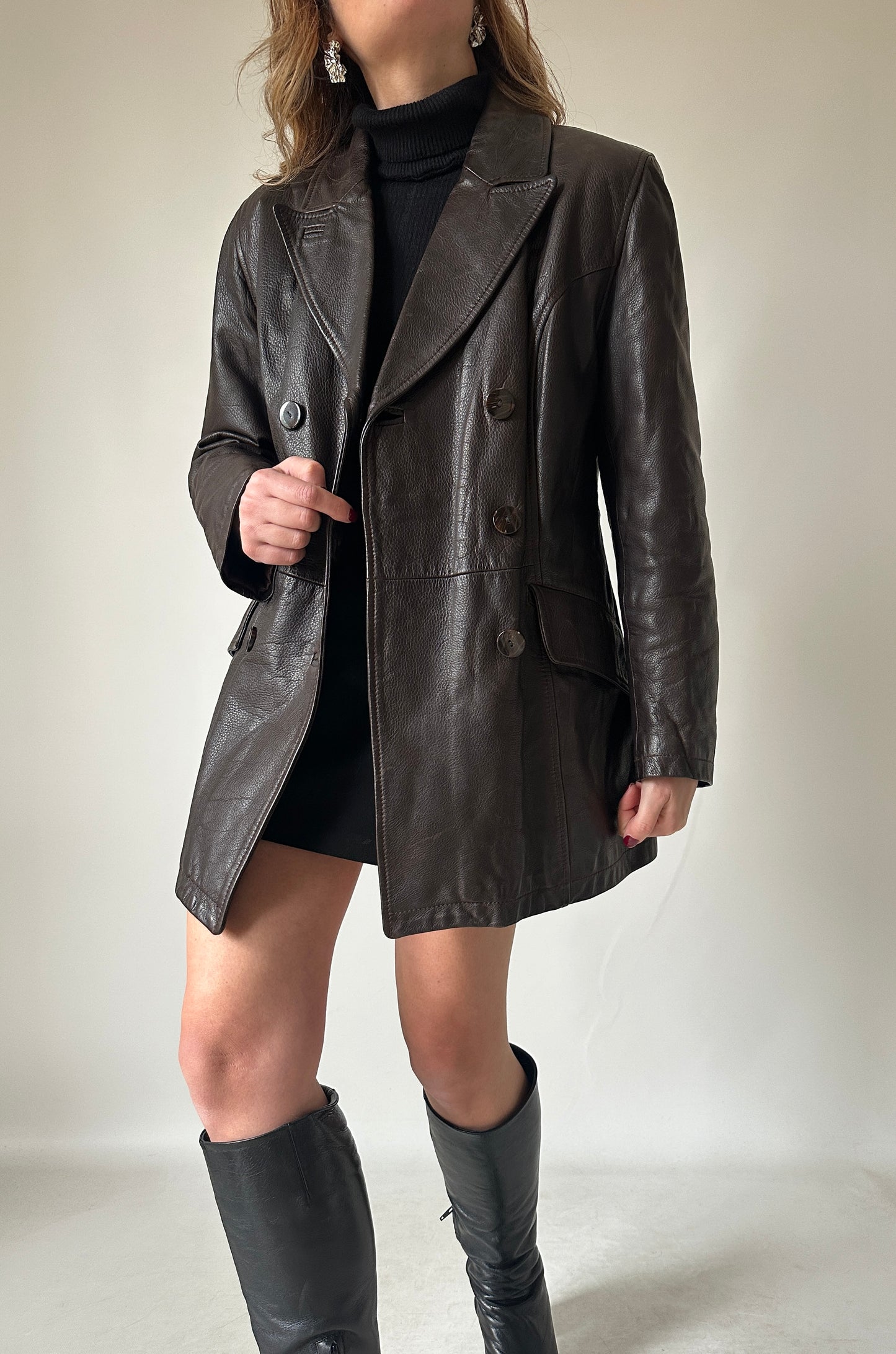 Beautiful chocolate leather jacket