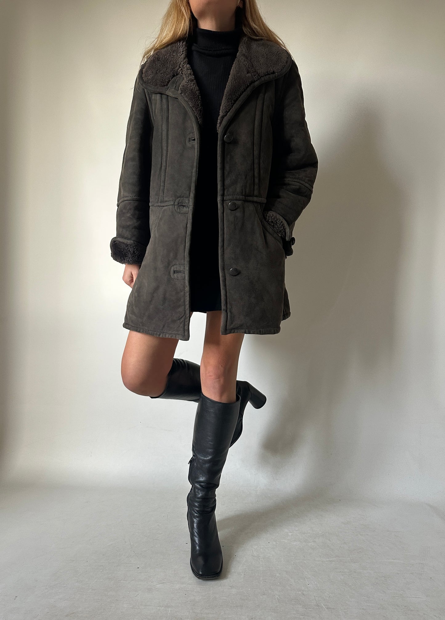 Grey petite Shearling