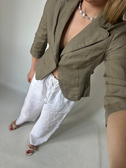 Blazer slim in puro lino