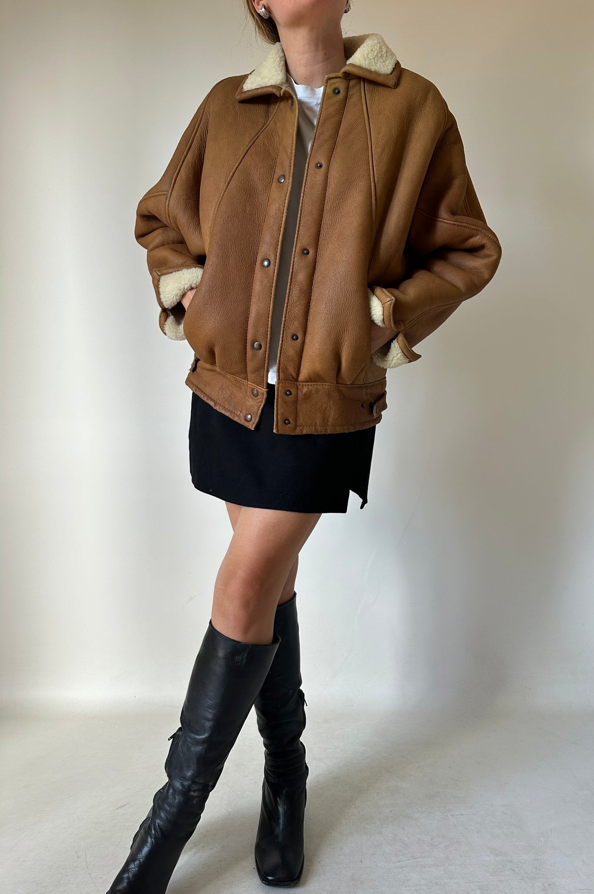 Petite bomber Shearling