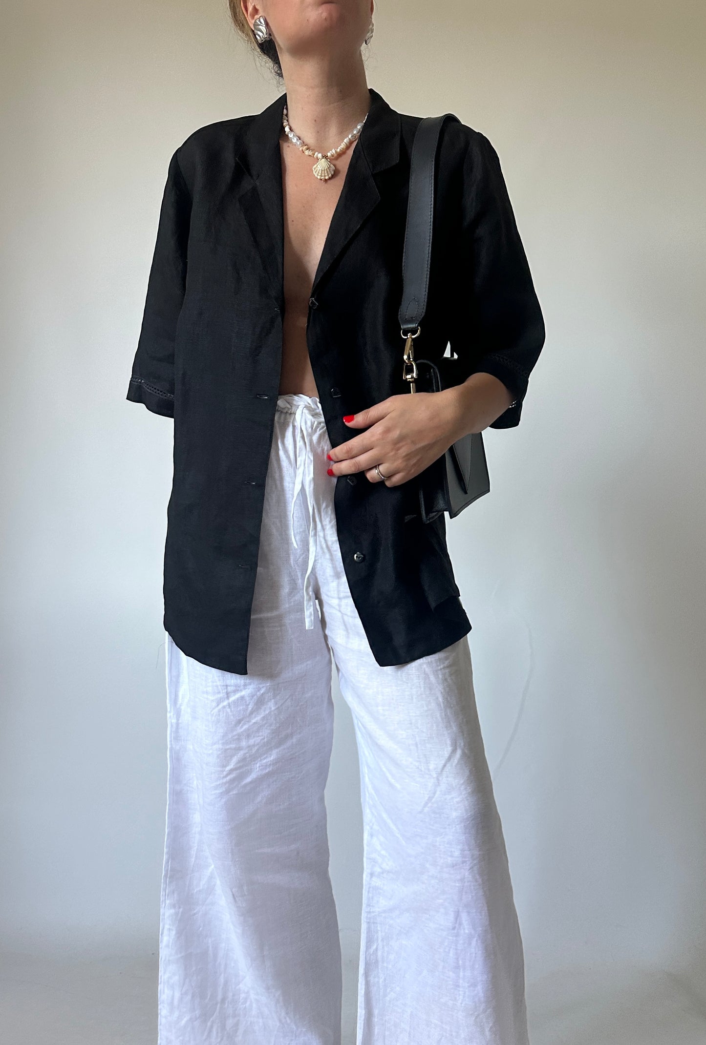 MARINA RINALDI 100% linen shirt jacket