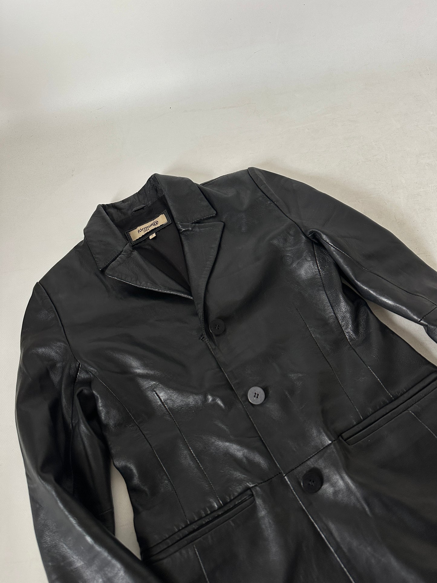 Nappa leather slim jacket