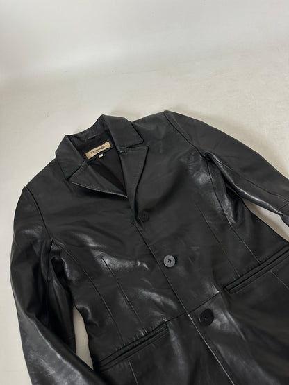 Nappa leather slim jacket