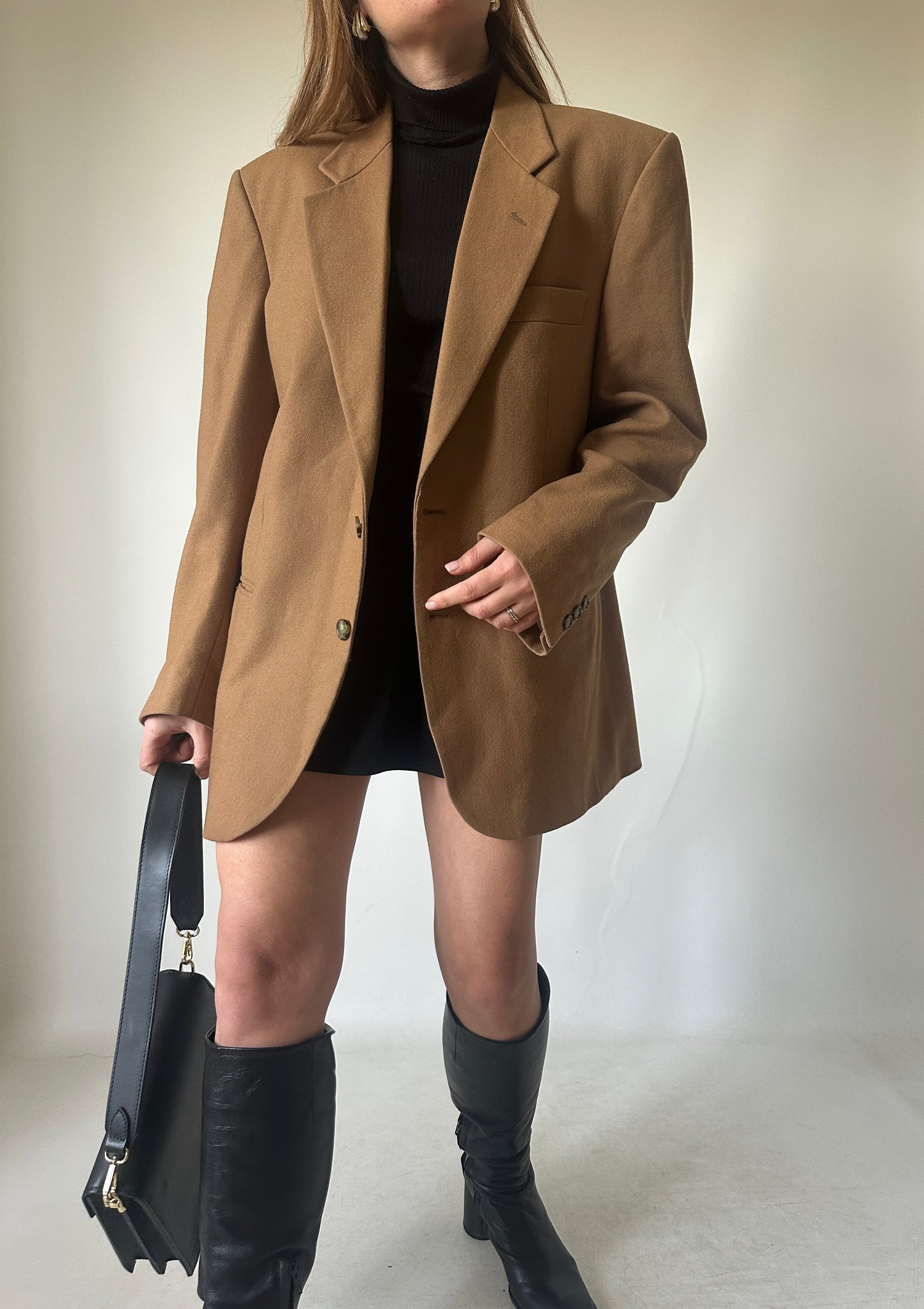 Unique camel wool blazer
