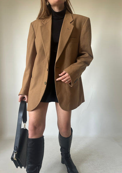Unique camel wool blazer