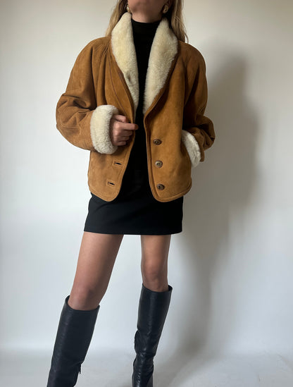 Perfect camel petite Shearling