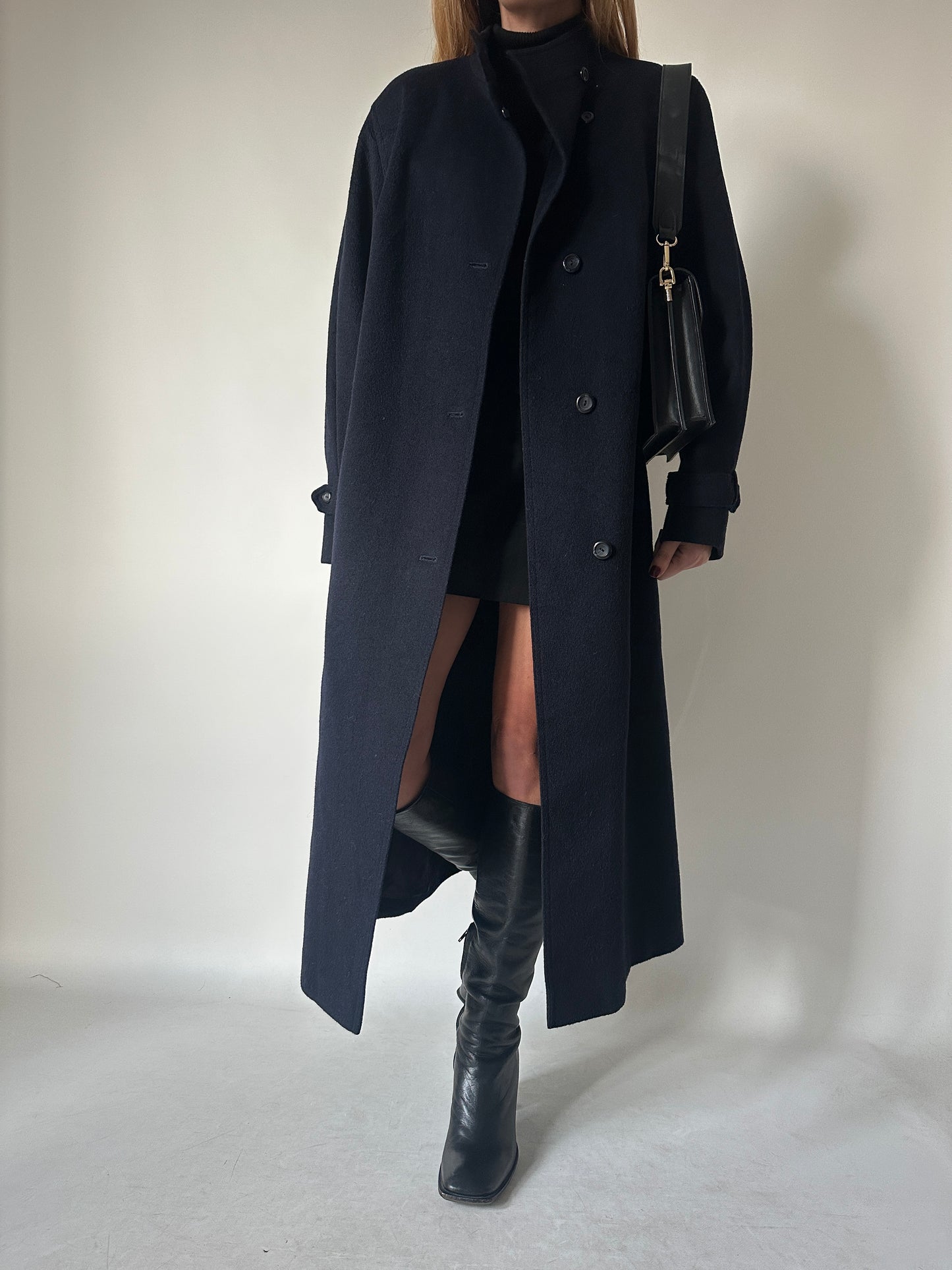 Navy extra long Loden