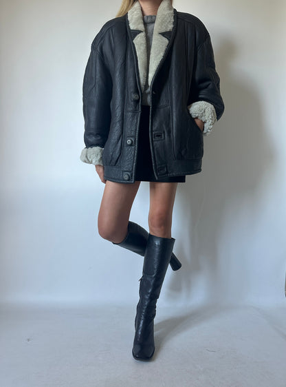 Unique black Shearling