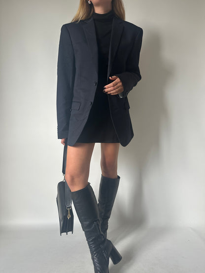 Wool navy oversize blazer