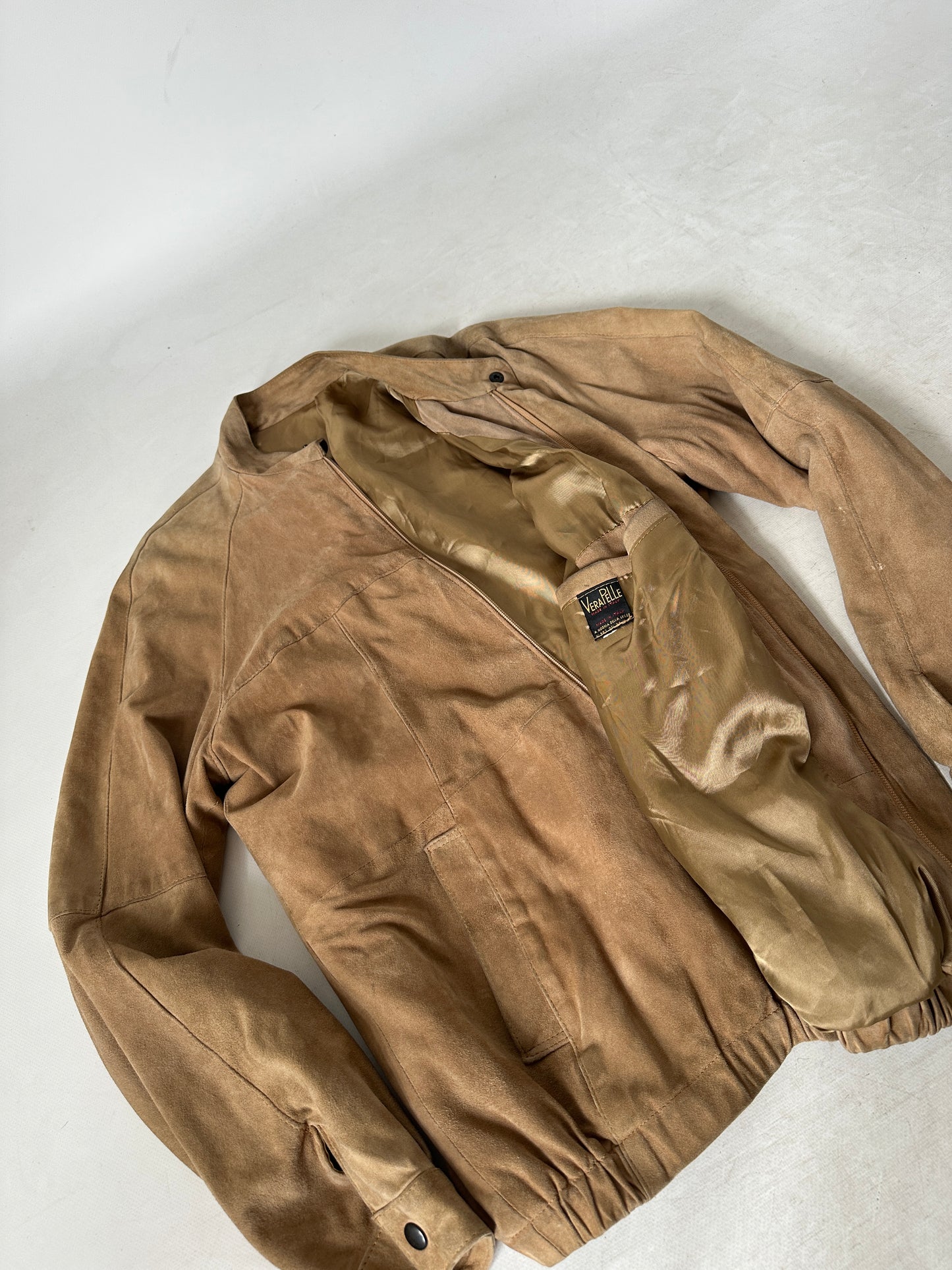 Spring suede bomber