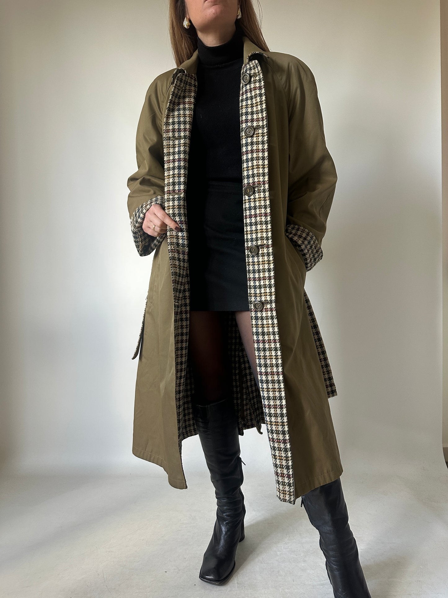 Trench cappottino double-face