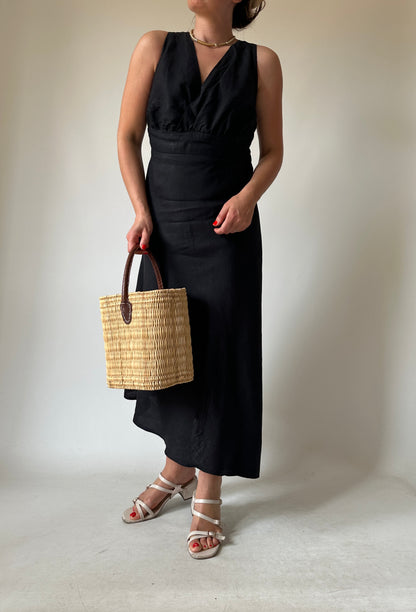 Beautiful black linen dress