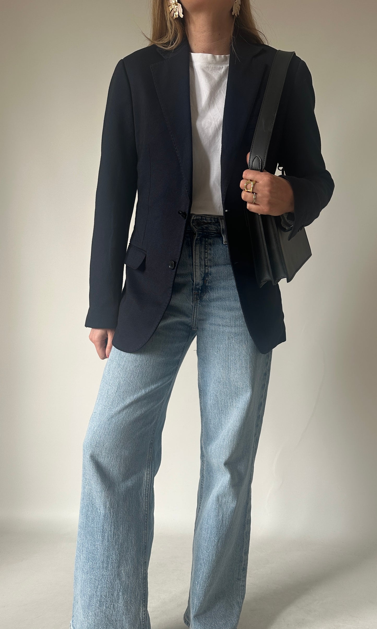 Light cotton blend petite blazer