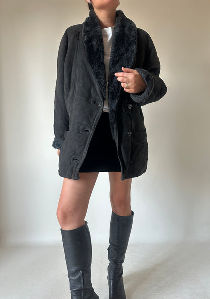 Passpartour black Shearling