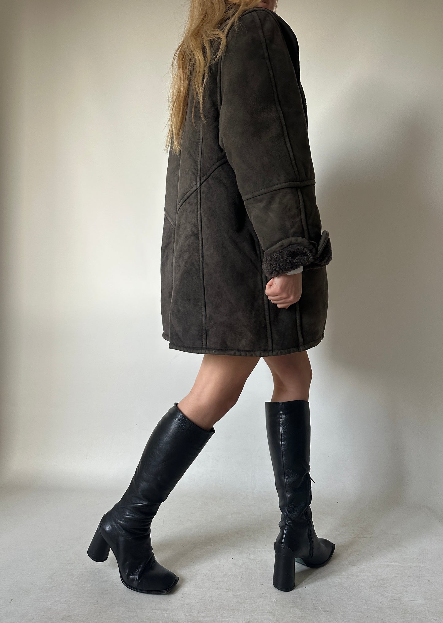 Grey petite Shearling