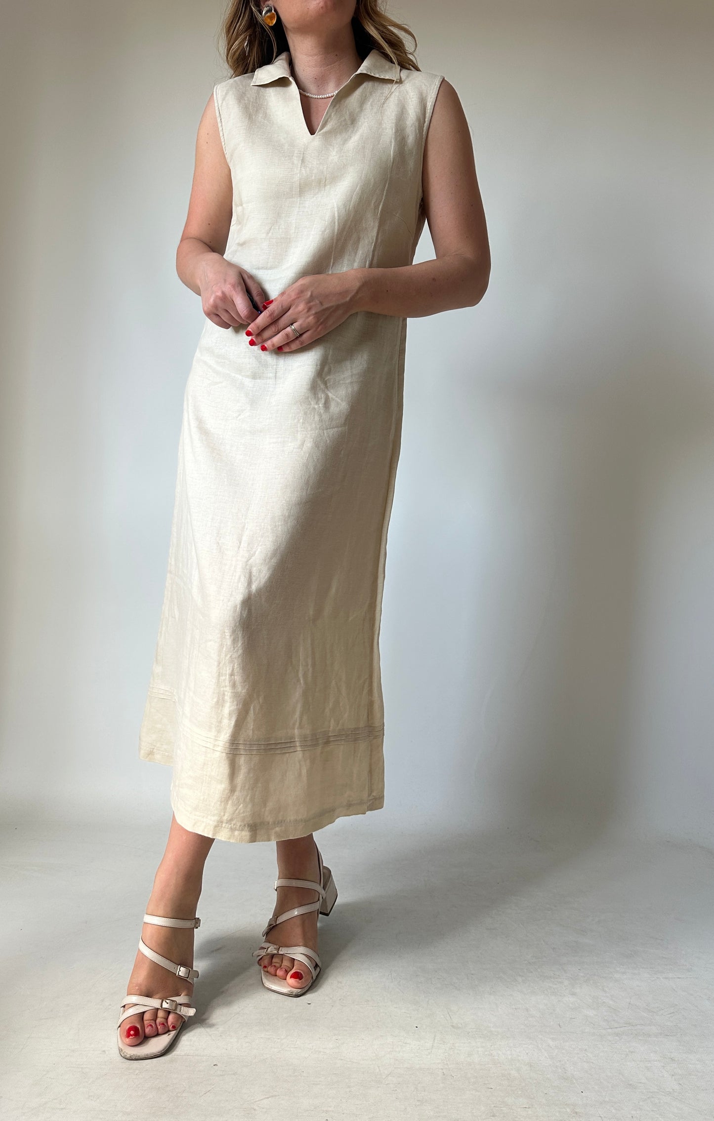 Dreamy sand long linen dress