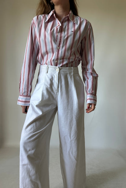 tOMMY HILFIGER pink striped shirt
