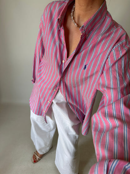RALPH LAUREN striped pink shirt