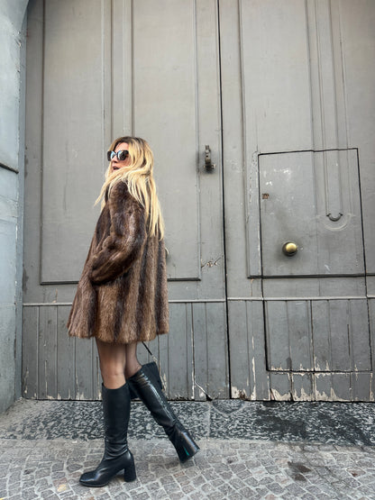 Coffee petite real fur