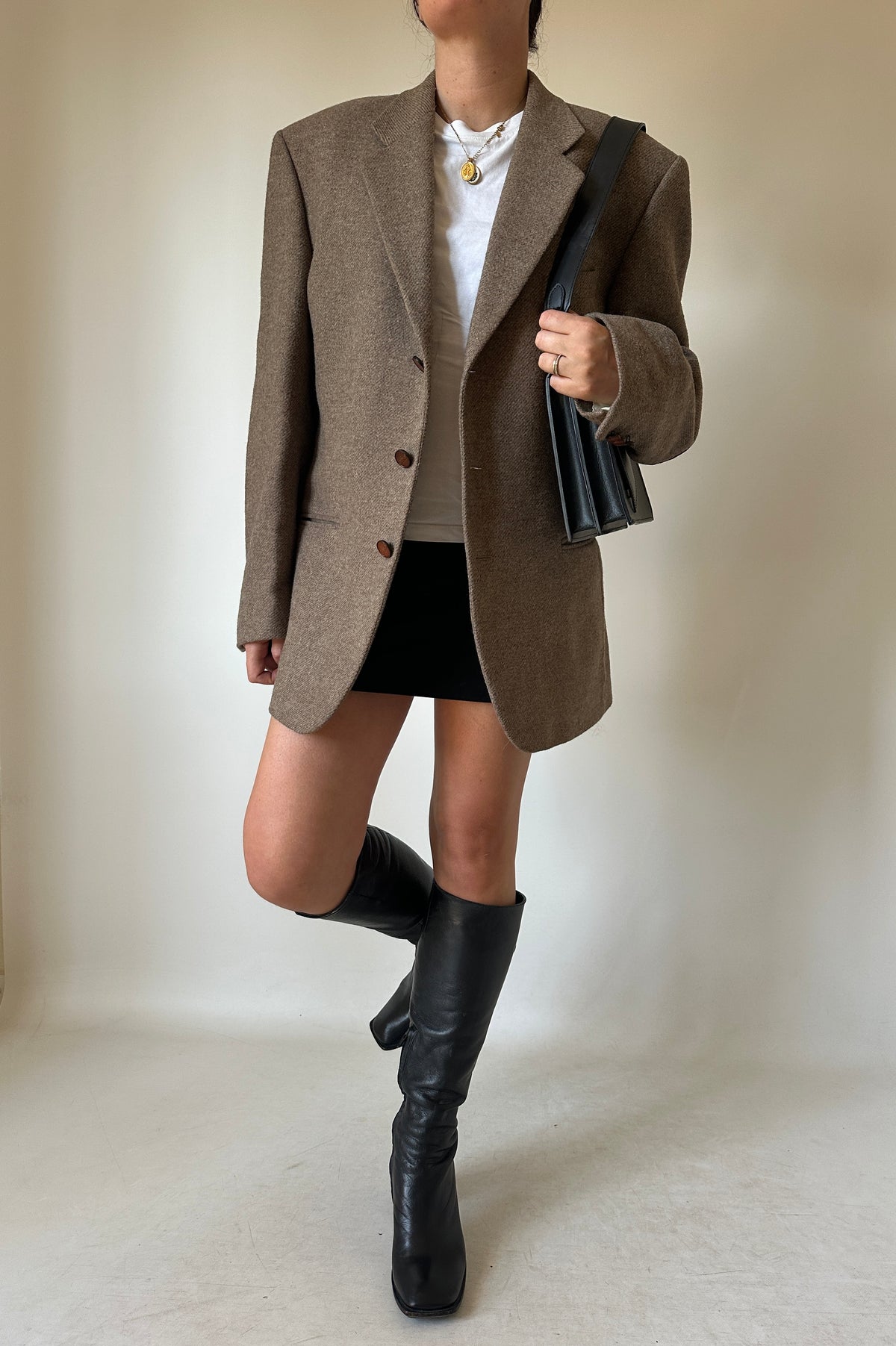 CACHAREL herringbone blazer