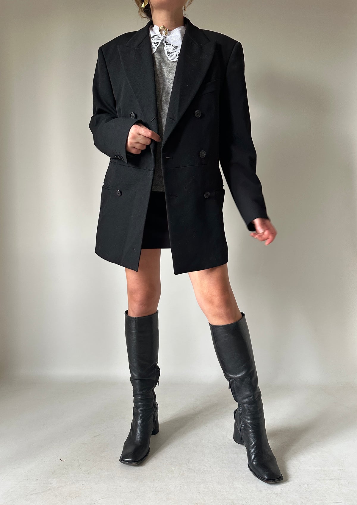 ZEGNA wool tasmania oversize blazer