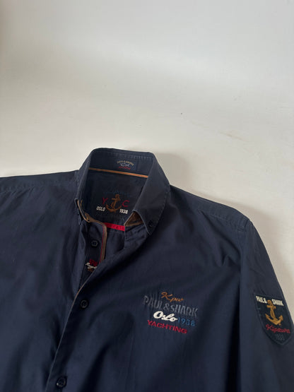 Paul & Shark navy slim shirt