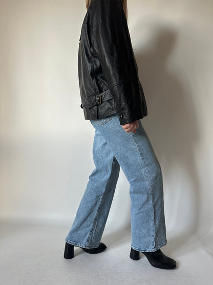 Bomber petite in pelle trapuntato