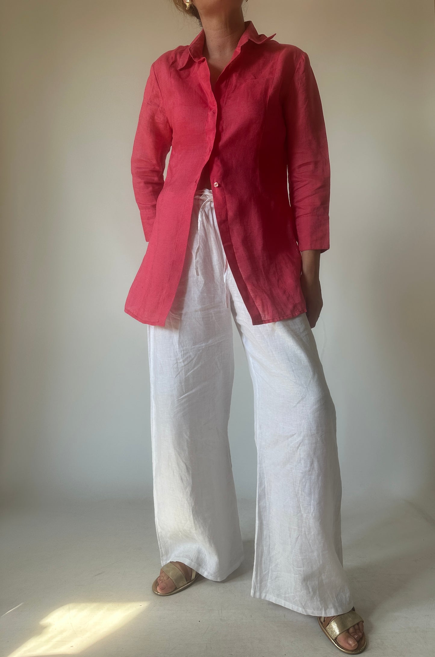 Strawberry 100% linen shirt