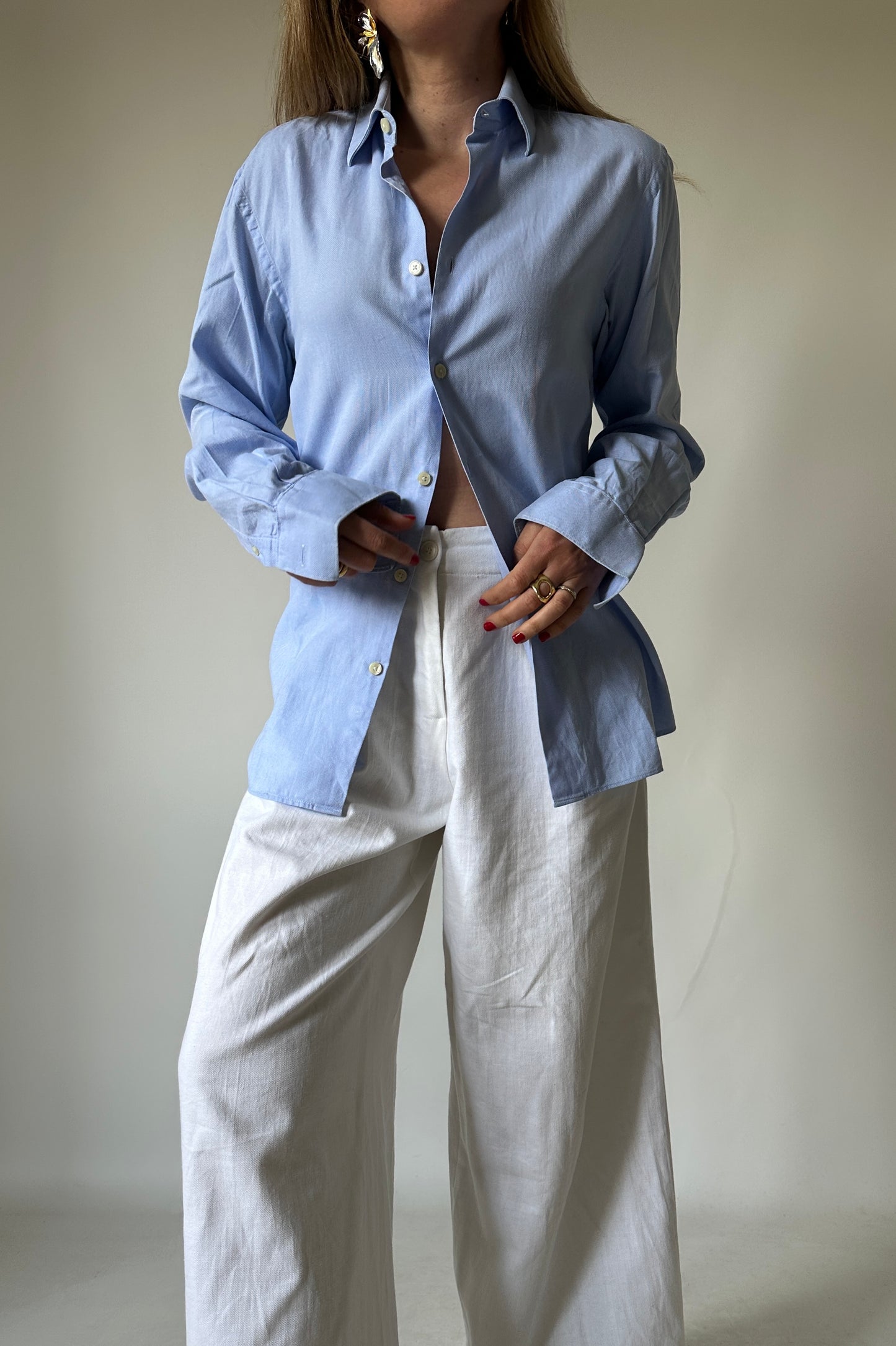 CALVIN KLEIN minimal blue shirt