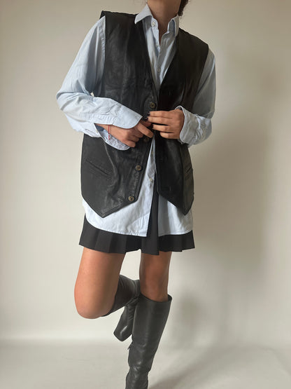 Soft leather vest