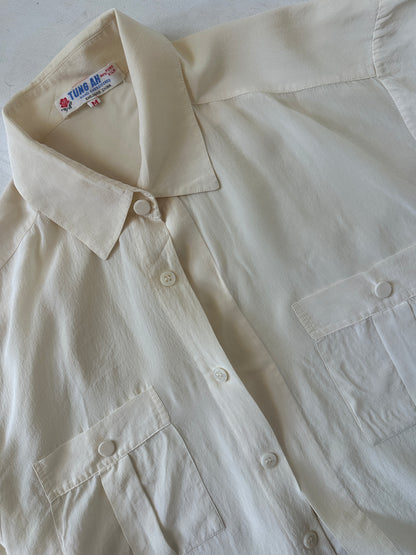 Cream pure silk shirt