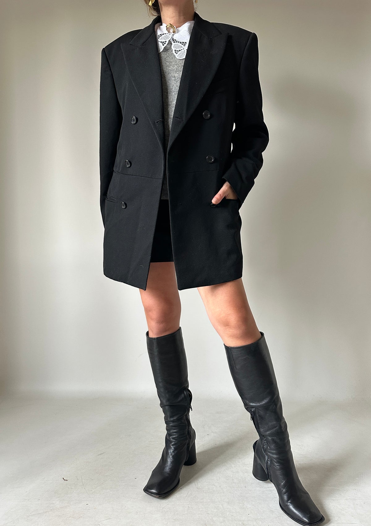 ZEGNA wool tasmania oversize blazer
