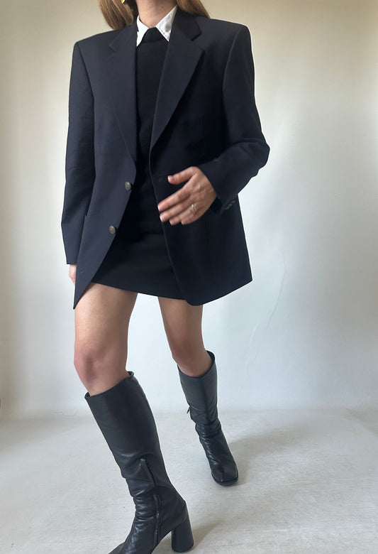 Blazer navy in fresco lana leggera