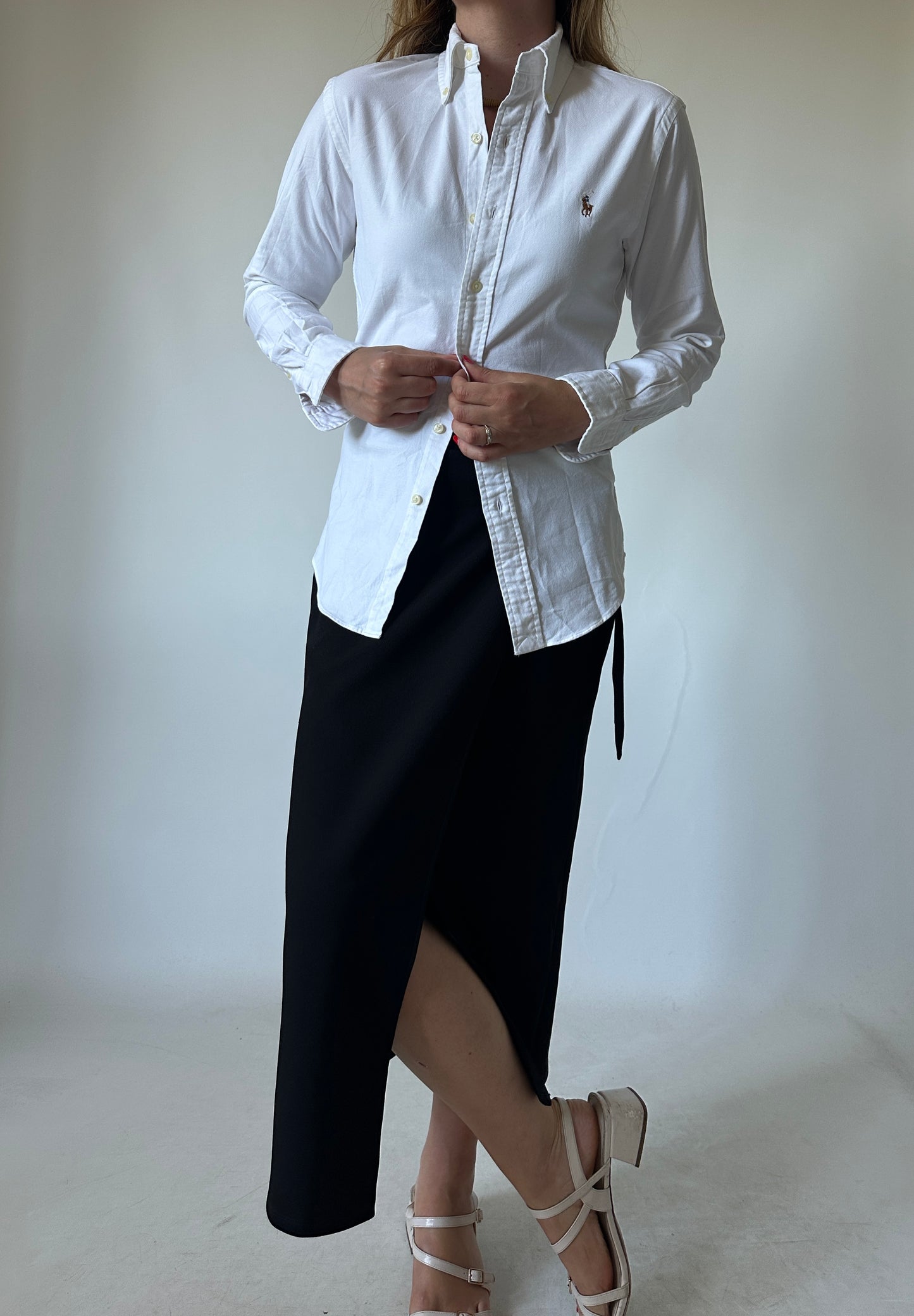 RALPH LAUREN white petite shirt