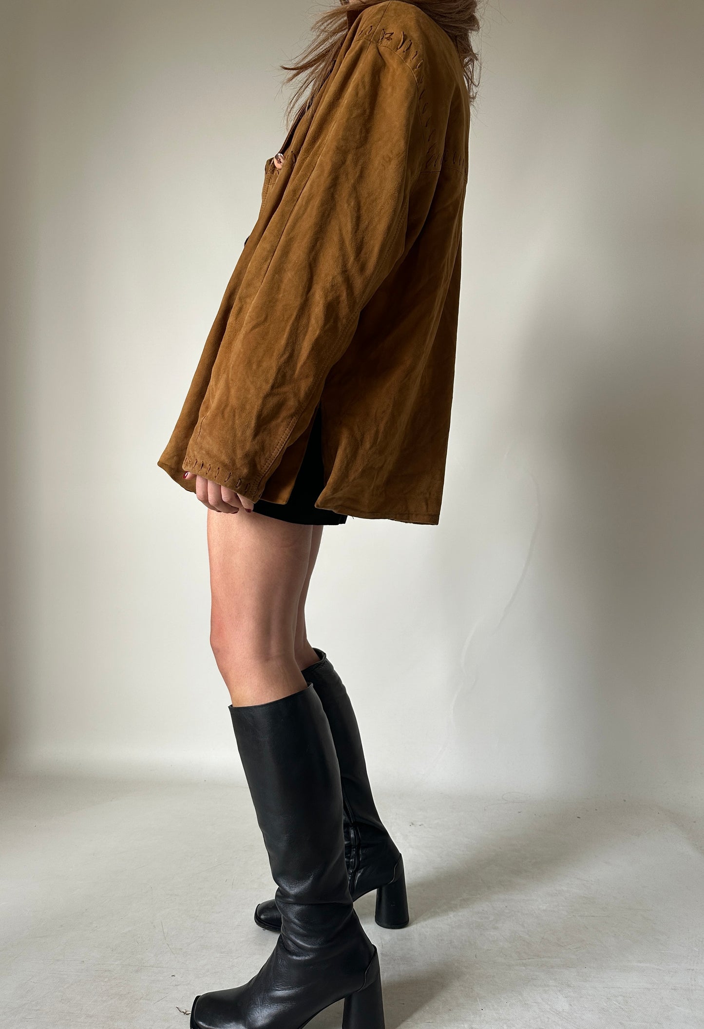 Essential camel suede jacket