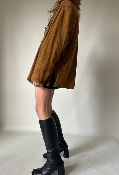 Essential camel suede jacket