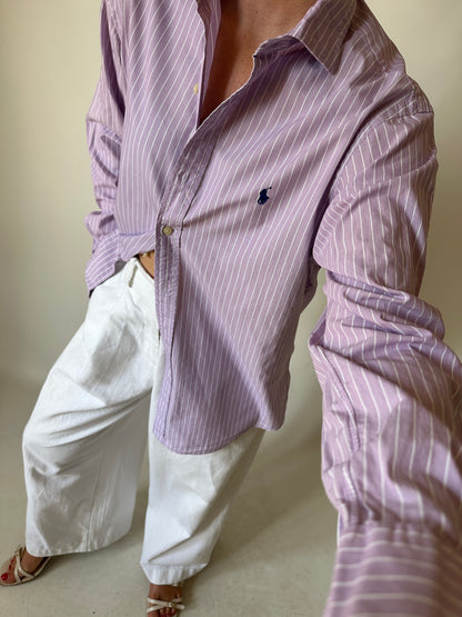 RALPH LAUREN pink striped shirt