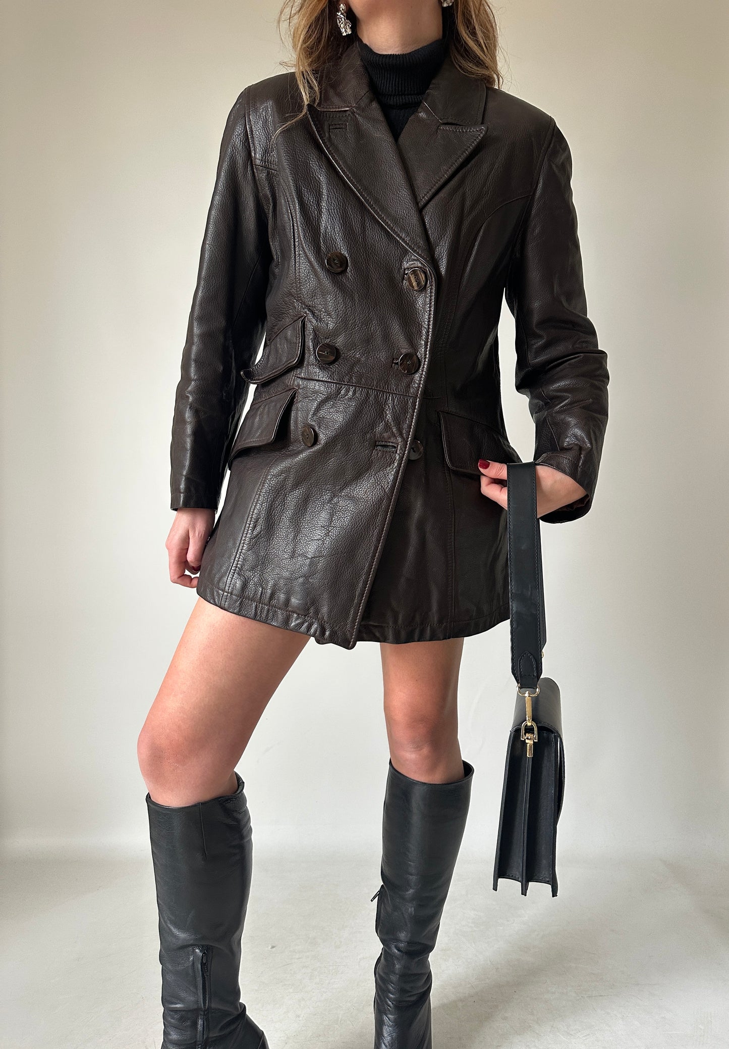 Beautiful chocolate leather jacket