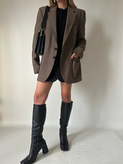 Pied de poule oversize blazer